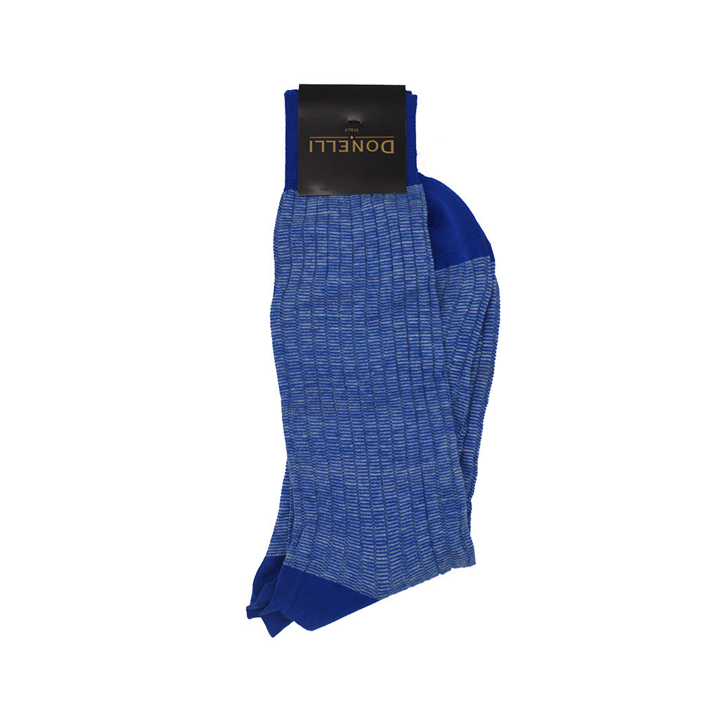 Men's Cotton Socks Bright Royal Blue - Cellini Uomo