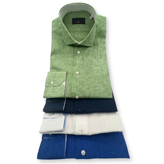 Torras Premium 100% Italian Linen Long-Sleeve Shirt - Cellini Uomo