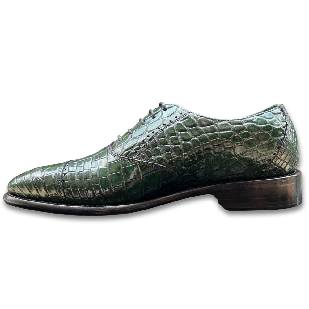 Calzoleria Toscana Caiman Cap-Toe Dress-Up Shoes - Cellini Uomo