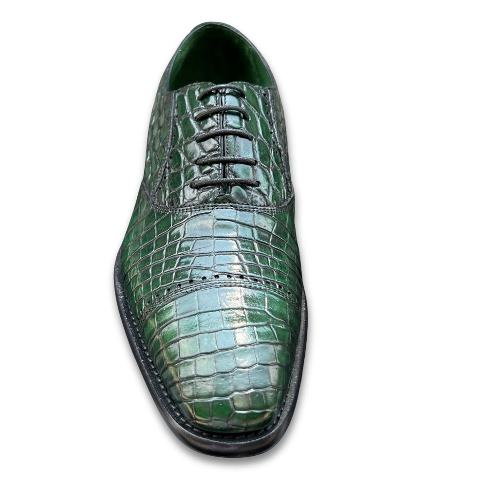 Calzoleria Toscana Caiman Cap-Toe Dress-Up Shoes - Cellini Uomo