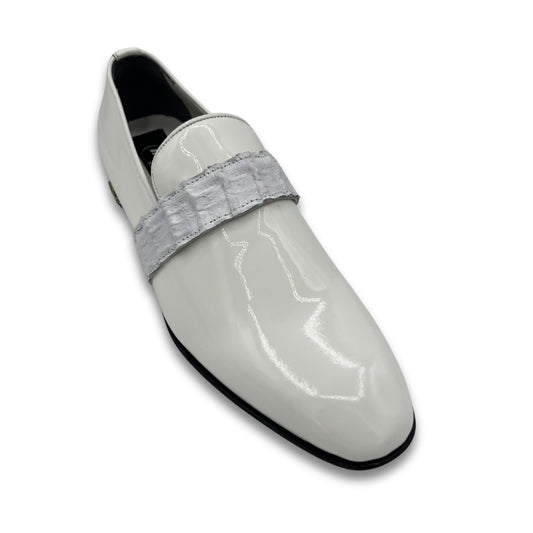 Mauri 4709 Patent Leather and Horn-back Loafer - Cellini Uomo