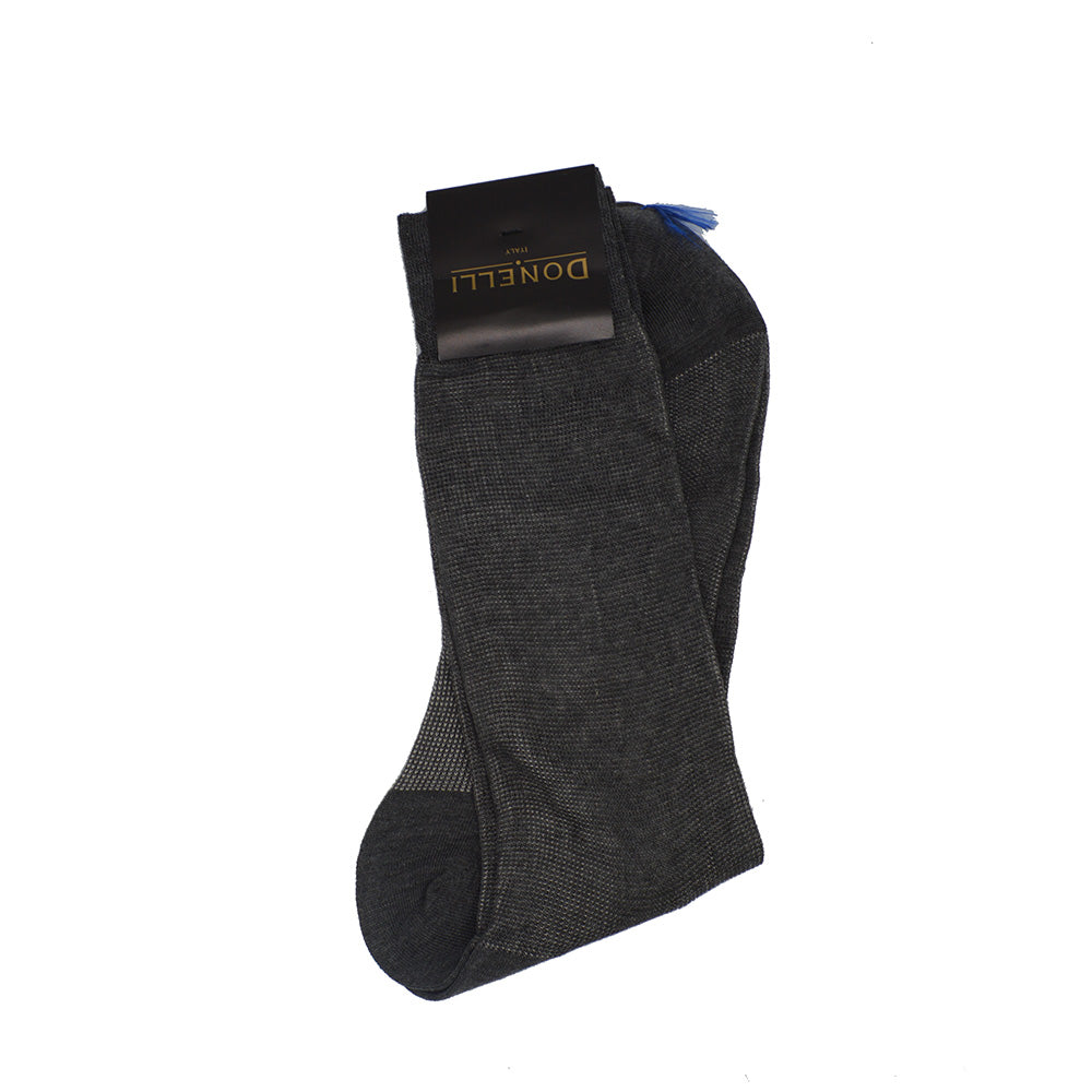 Men's Cotton Socks Grey - Cellini Uomo