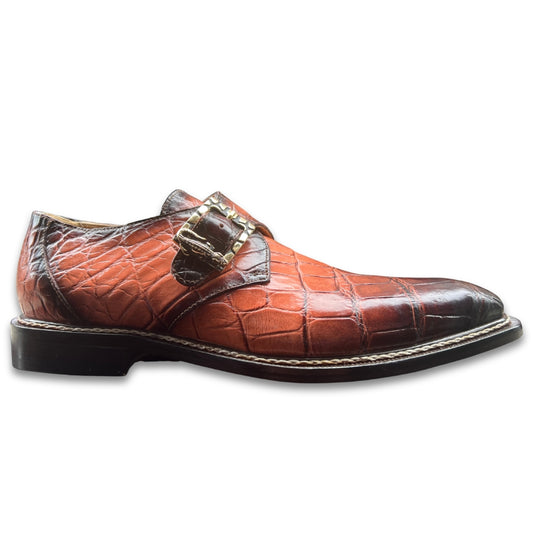 Mauri 3281 Alligator Monk Strap - Cellini Uomo
