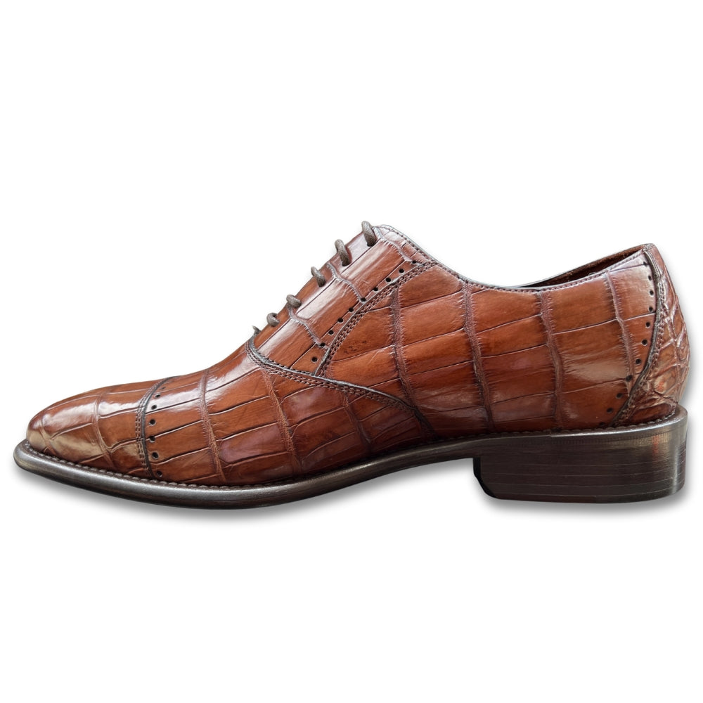 Calzoleria Toscana Caiman Cap-Toe Dress-Up Shoes - Cellini Uomo