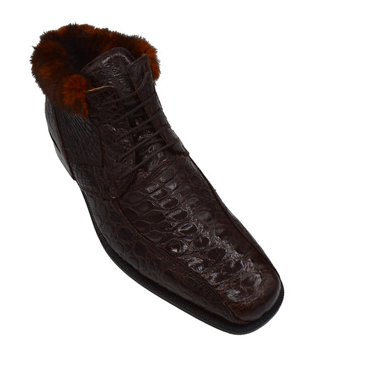 Mauri 2179 Alligator Leather and Mink Fur Boot - Cellini Uomo