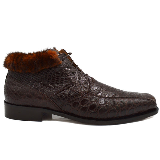Mauri 2179 Alligator Leather and Mink Fur Boot - Cellini Uomo