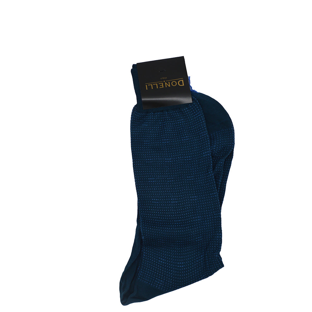 Men's Cotton Socks Dark Aegean Teal Design - Cellini Uomo