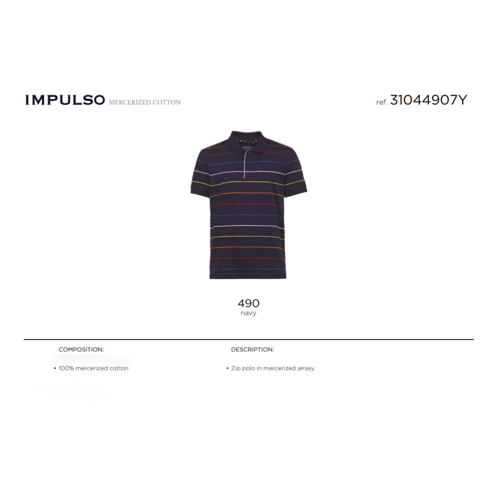 Impulso Zip Short Sleeves Jersey Polo 31044907Y - Cellini Uomo