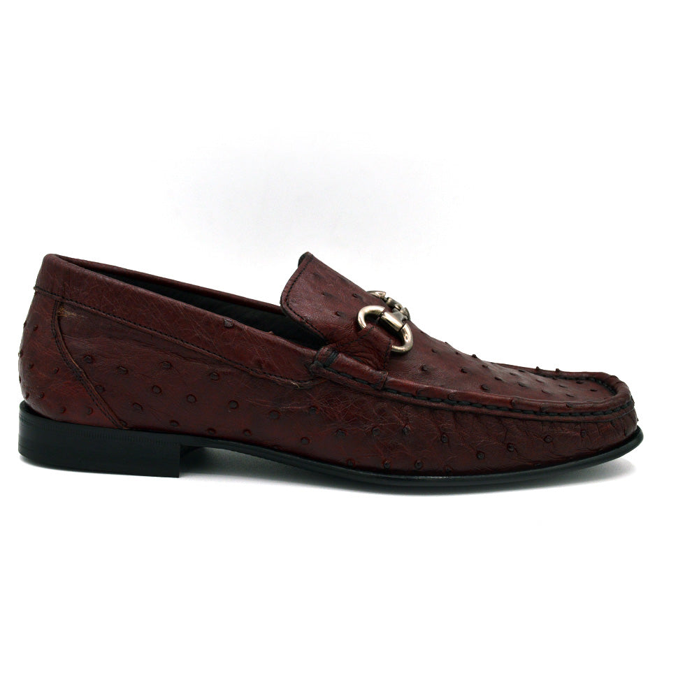 New Calzoleria Toscana V2 3238 Ostrich Loafer Dark Colors