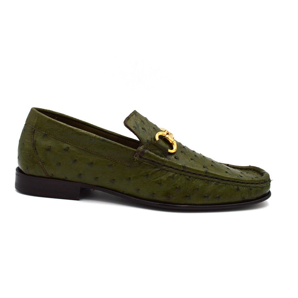 New Calzoleria Toscana V2-3238 Ostrich Loafer Dark Colors