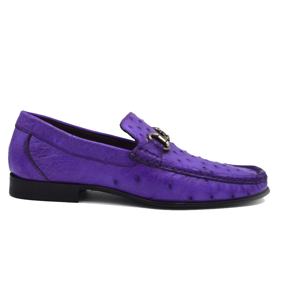 New Calzoleria Toscana V2-3238 Ostrich Loafer Bright Colors