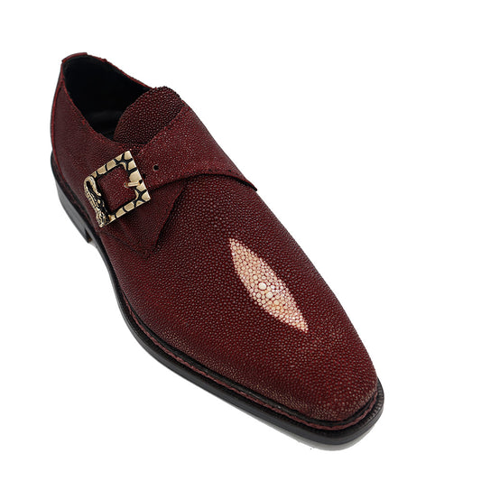 Mauri 3281 Stingray Ruby Red Monk Strap - Cellini Uomo