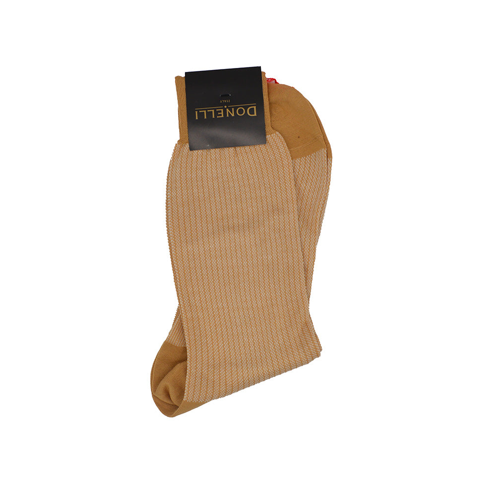 Men's Cotton Socks Caramel - Cellini Uomo