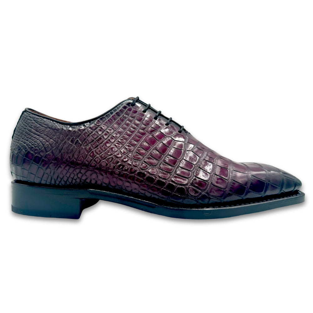 Sheriff Collection Purple Wholecut Alligator Dress Shoes 1505-2002