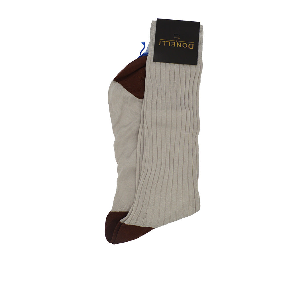 Men's Cotton Socks Chocolate and Vanilla - Cellini Uomo