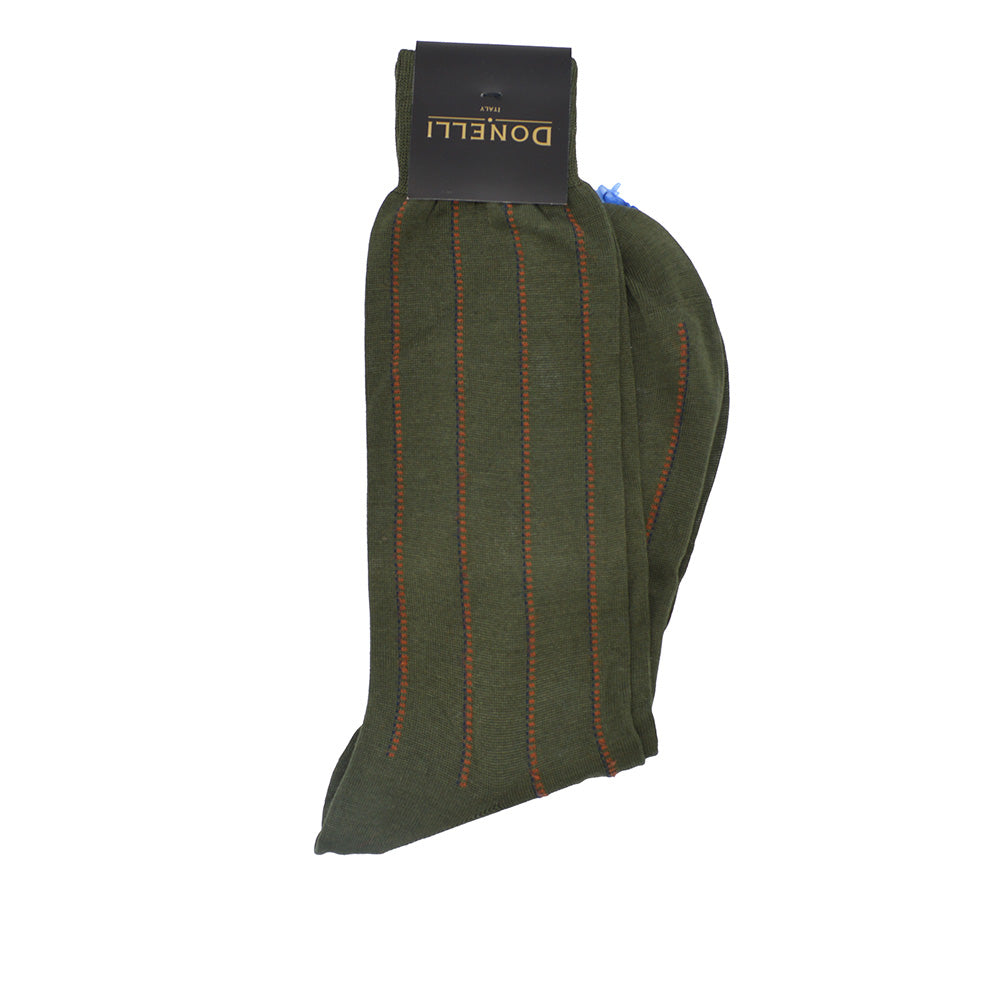 Men's Cotton Socks Olive - Cellini Uomo
