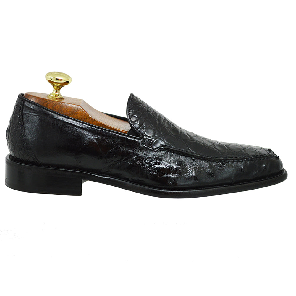 Toscana 4610 Brown Crocodile & Ostrich Loafer - Extra 30% Off At Checkout - Cellini Uomo