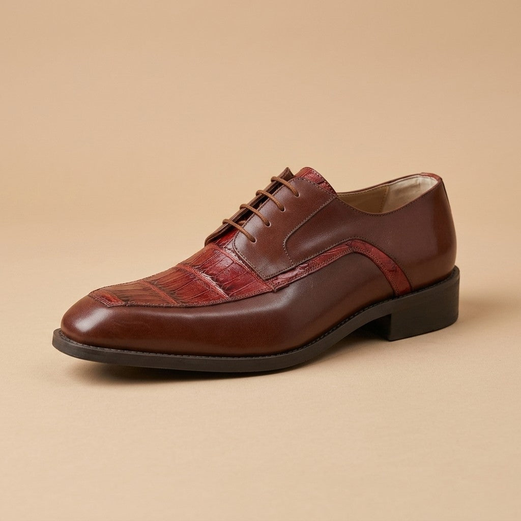 Mauri 4642 Alligator and Leather Lace Up Shoes