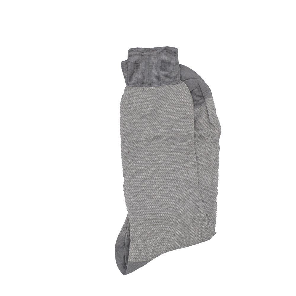 Men's Cotton Socks Olive Light Grey Design - Cellini Uomo