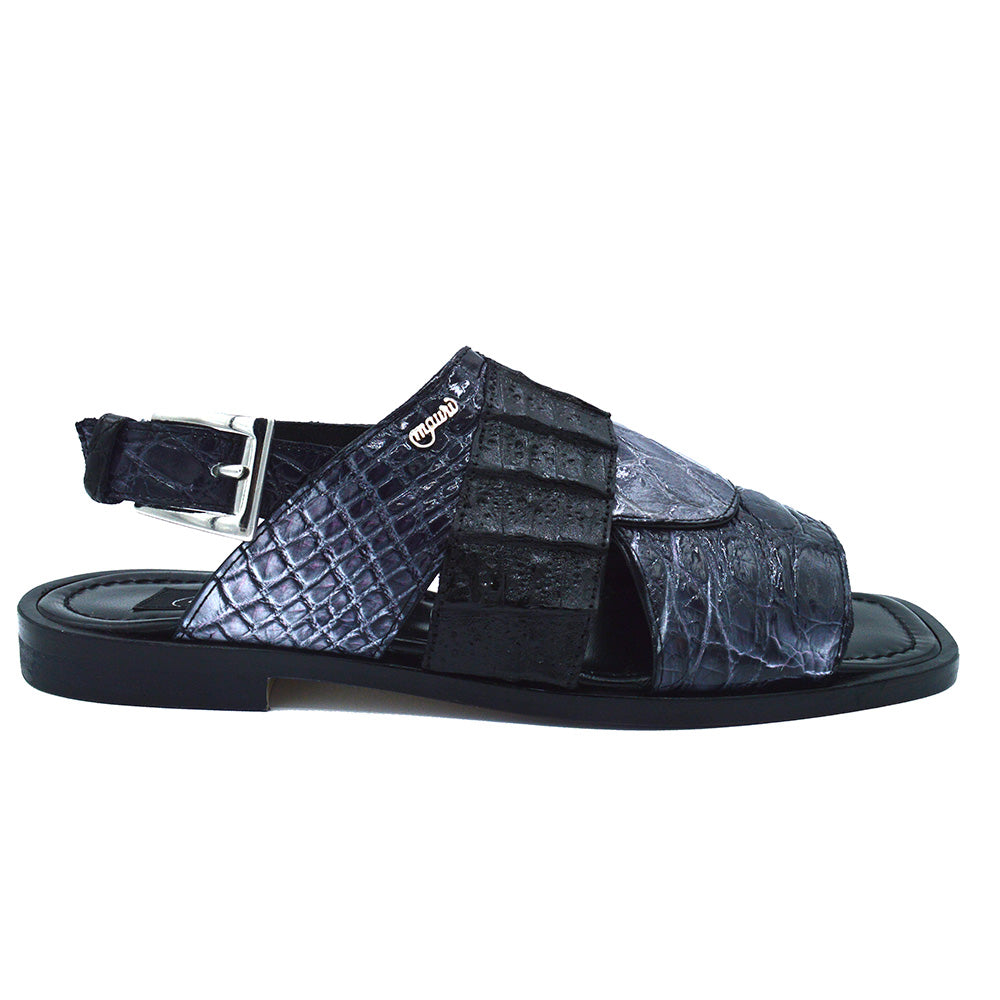 Mauri 5181 Alligator Multi-Gray/Black Sandal | Cellini Uomo