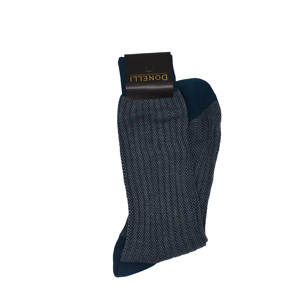Men's Cotton Socks Prussian Design - Cellini Uomo