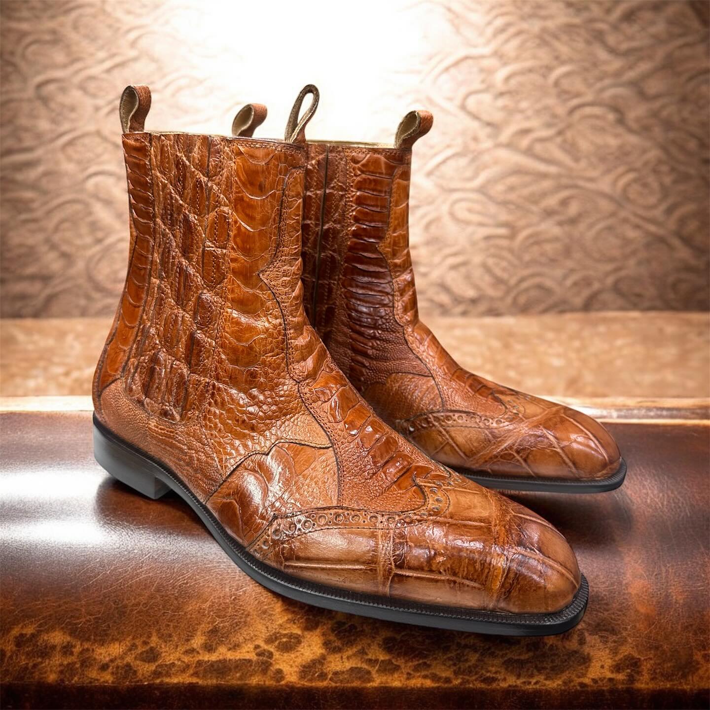 Mauri 1092 Alligator and Ostrich Leg Boot | Cellini Uomo