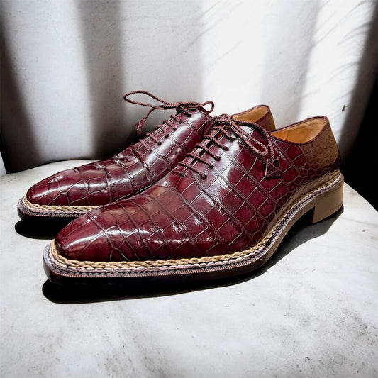Caporicci 1400 Baby Alligator Lace Up - Cellini Uomo