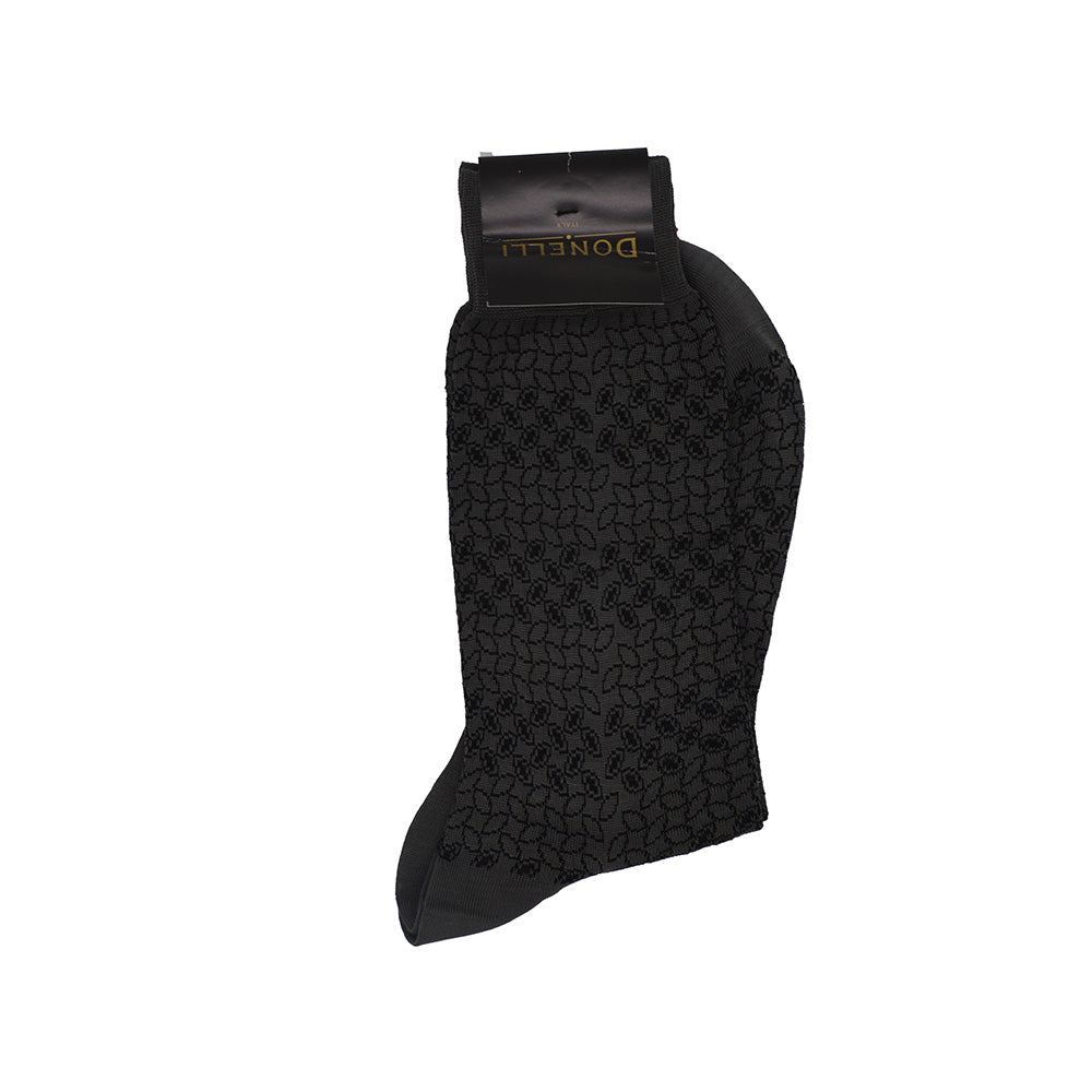 Men's Cotton Socks Grey and Black - Cellini Uomo