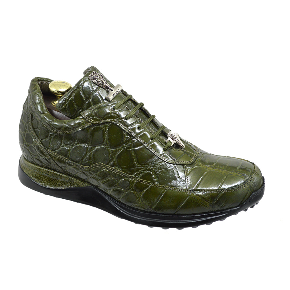 Mauri 8814 Alligator Casuals Olive Green Last Pair - Cellini Uomo