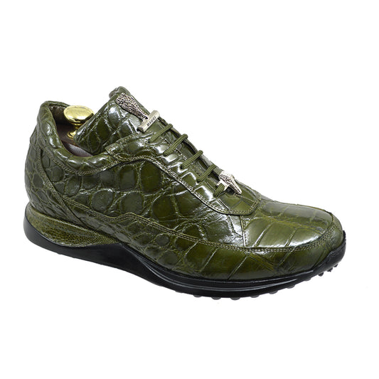 Mauri 8814 Alligator Casuals Olive Green Last Pair - Cellini Uomo