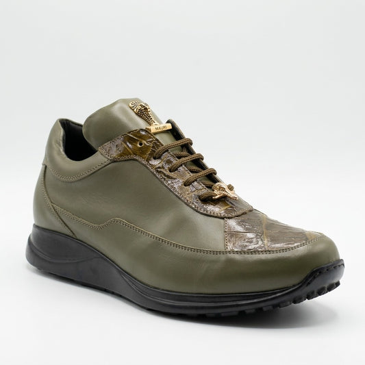 Mauri 8900 Nappa Leather & Baby Crocodile Sneakers