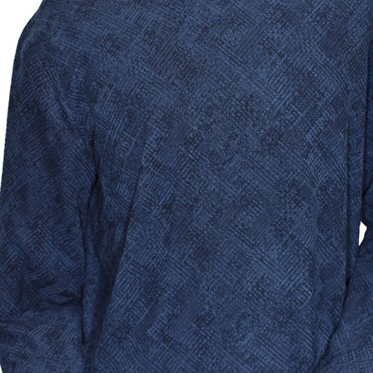 Marcello 896 Indigo Jacquard Sweater - Cellini Uomo
