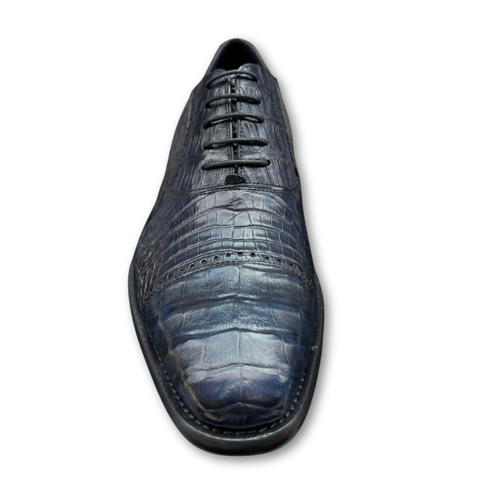 Calzoleria Toscana Caiman Cap-Toe Dress-Up Shoes - Cellini Uomo