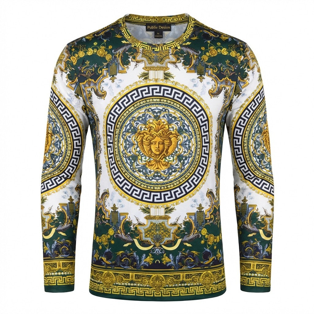 Public Denim Digital Print Luxury Shirt 953