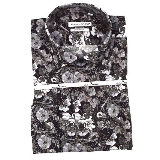 Andrea Bossi Floral Design Dress Shirt