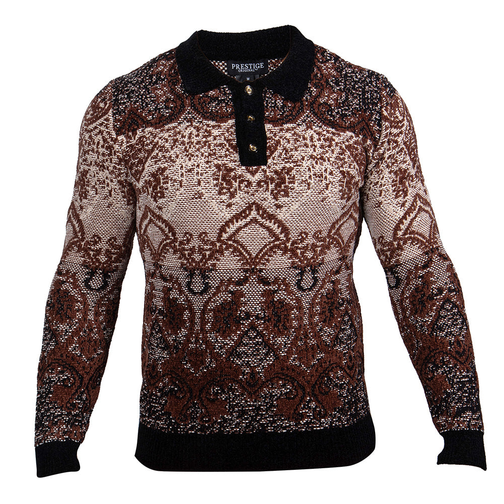 Prestige Long Sleeve Design Polo Shirt 511 - Cellini Uomo