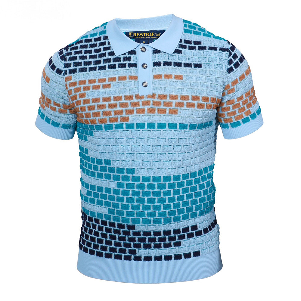 Prestige Polo Neck  Button Up Short Sleeve Shirt CMK-399 - Cellini Uomo