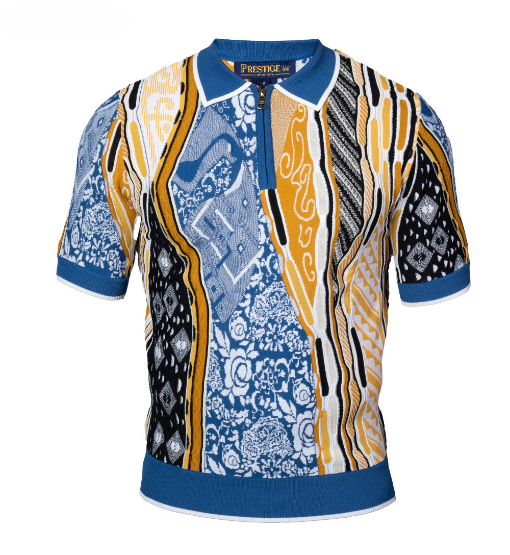 Prestige Knit Design Multi-Color Polo CMK 6002 - Cellini Uomo