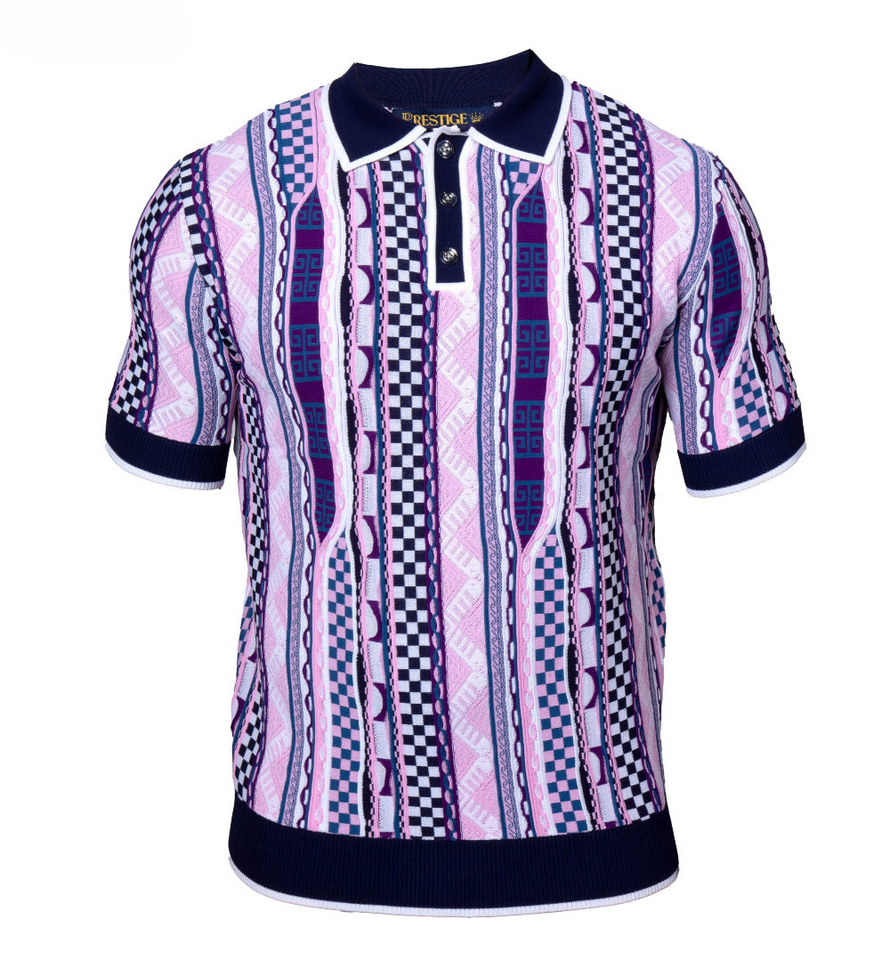 Prestige Knit Design Multi-Color Polo CMK 6041 - Cellini Uomo