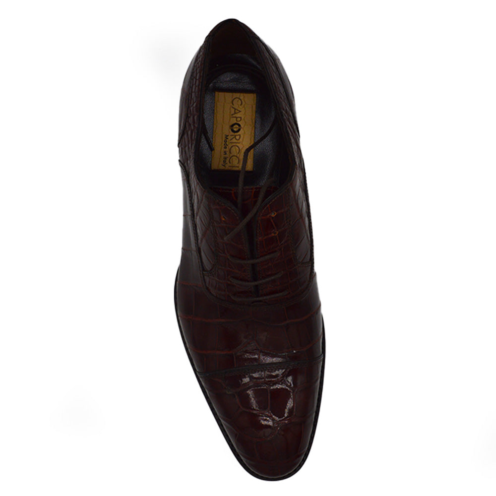 Caporicci 1102 Baby Alligator Lace Up Dress Shoe