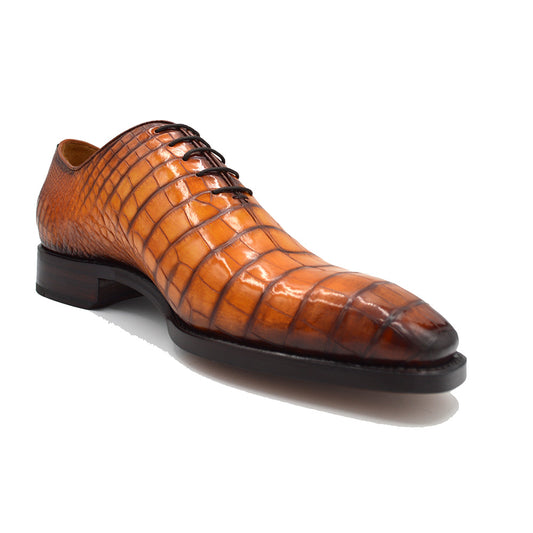 Sheriff Collection Light Caramel Alligator Dress Shoes 1505-2002v2