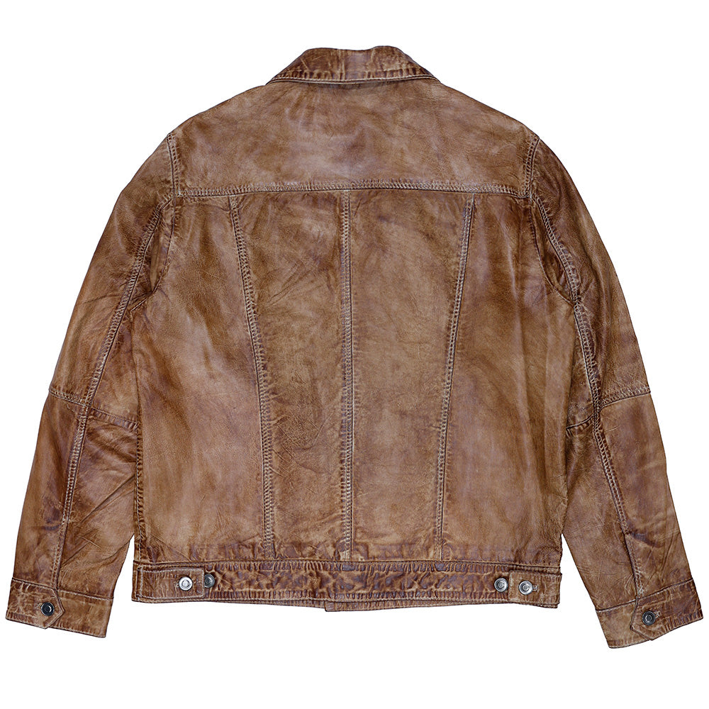 Unique Missani Le Collezioni BF Leather Jean Jacket 392994 - Cellini Uomo