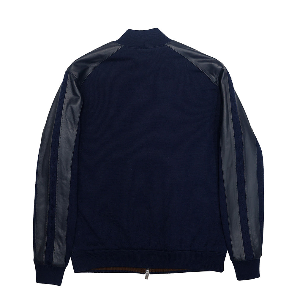 Torras Zipped Knit And 100% Leather Jacket L42H425 - Cellini Uomo