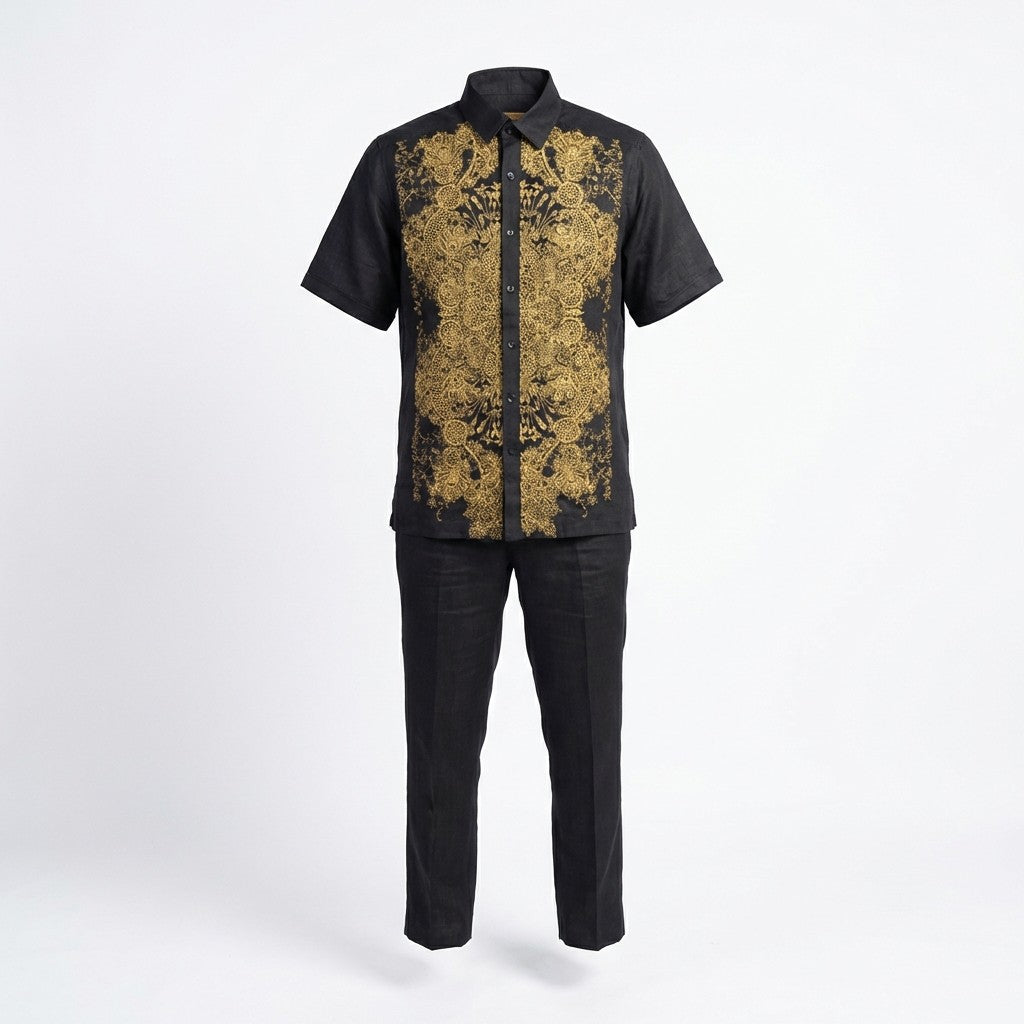 Prestige Black & Gold Linen Set - Cellini Uomo