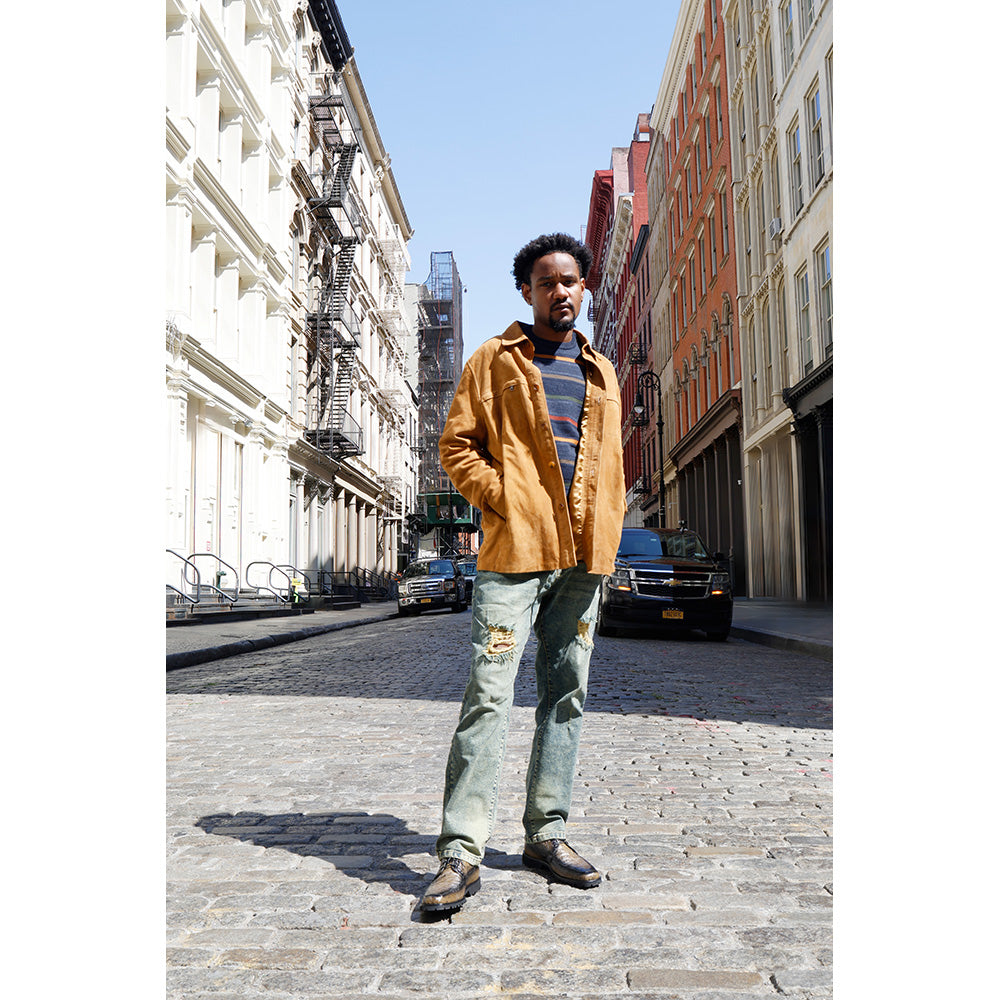 Montechiaro Navy and Multi-Colored Italian Striped Sweater 30127610M - Cellini Uomo