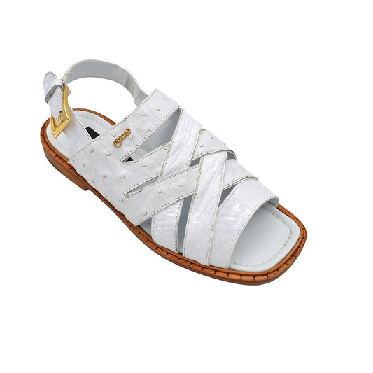 Mauri MR096 Ostrich White Sandals