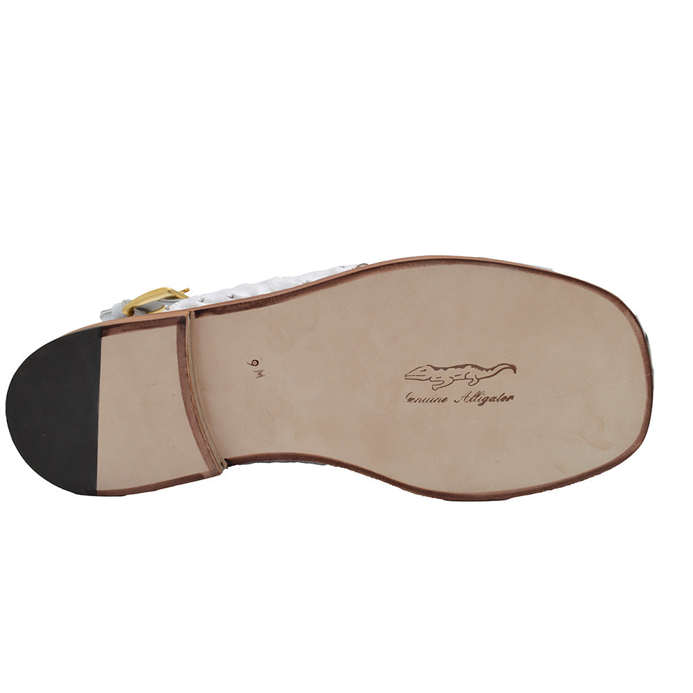 Mauri MR096 Ostrich White Sandals