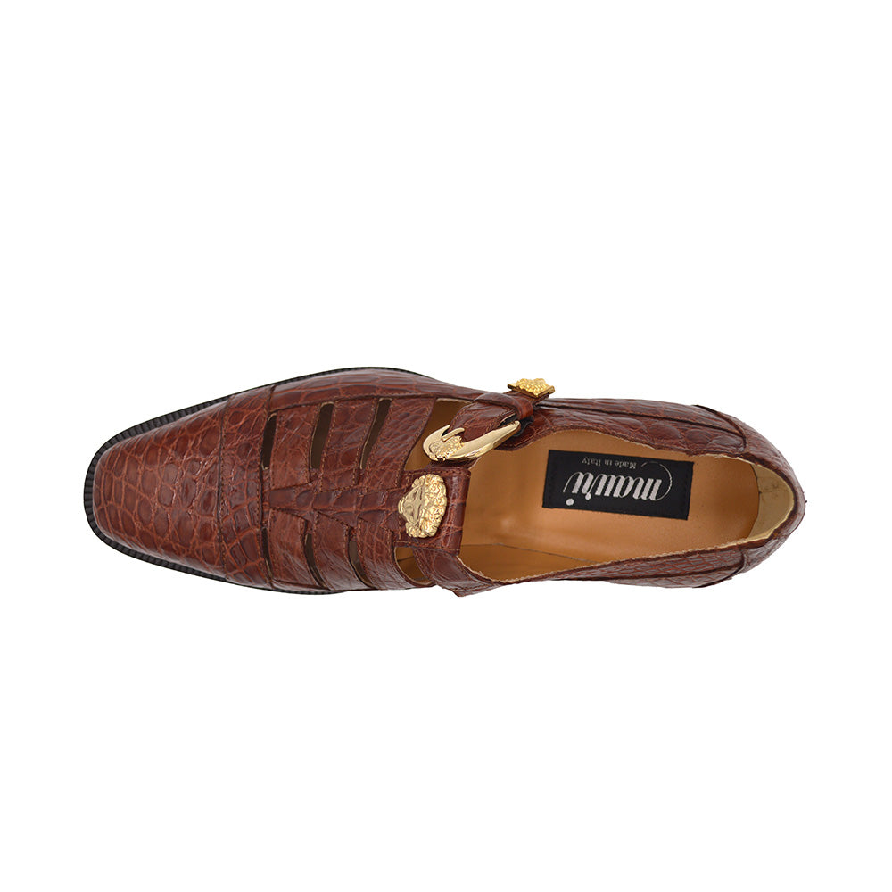 Mauri3082AlligatorSandalGold