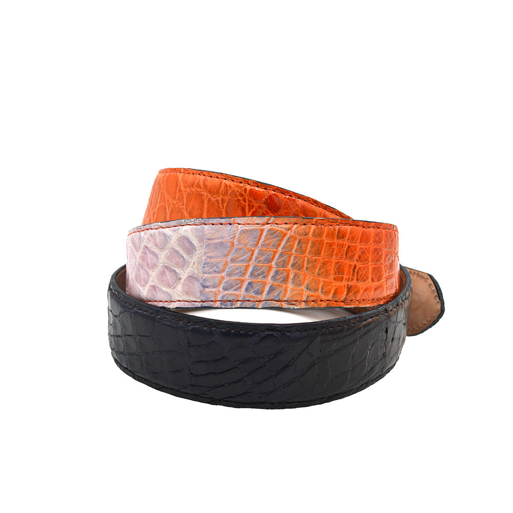 Mauri Alligator Apricot Belt - Cellini Uomo
