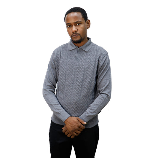 Torras Half Zipped 3D Knit Polo N22H409 - Cellini Uomo